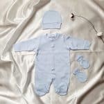Ensemble bébé 3 pièces bleu - Little Intention