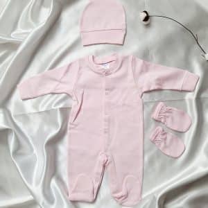 Ensemble bébé 3 pièces rose - Little Intention
