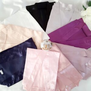 Peignoir satiné floqué au prénom