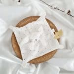 Doudou mouchoir en velours blanc - Little Intention