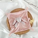 Doudou mouchoir en velours rose - Little Intention