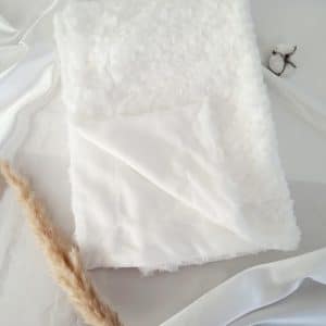 Plaid uni fleur blanc - Little Intention