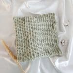 Plaid uni waffle menthe - Little Intention