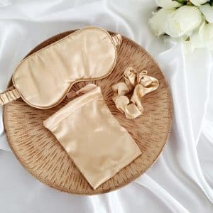 Masque de sommeil doré avec son sac et son chouchou - Little Intention