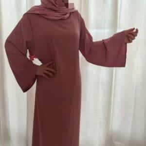 Abaya ceintrée dos